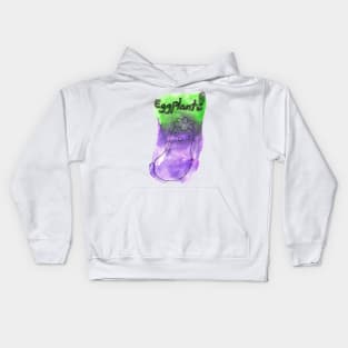 Cute Watercolor Eggplant! Kids Hoodie